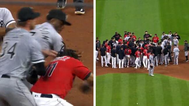 Stunning new camera angle shows Jose Ramirez power punch that 'decked' Tim  Anderson during wild on-field MLB brawl