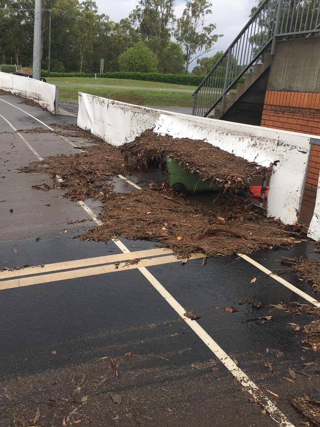 The destroyed track at the Nerang velodrome. SUPPLIED