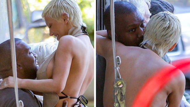 Kanye West was seen engaging in rare PDA with his Australian 'wife' Bianca Censori.