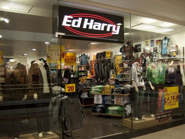 Ed Harry Menswear store. Supplied by chain owner Specialty Mens Apparel.