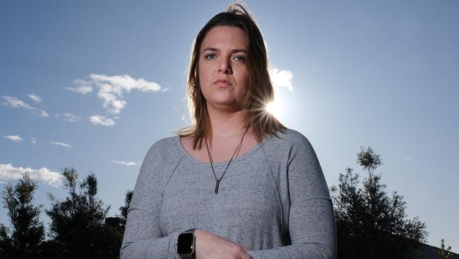 Curlewis mum Jessica Moresco spoke out about her experience with a long wait in the Geelong hospital emergency department. Picture: Mark Wilson