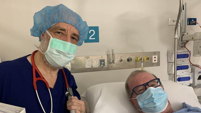 Cardiologist Dr Michael Rowe with patient Joseph Bonnici.