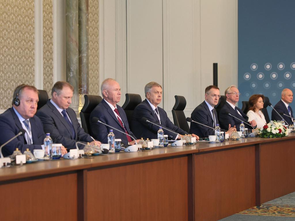Members of Russia Federation delegation attend the second meeting between Russia and Ukraine direct talks in Istanbul. Picture: AFP