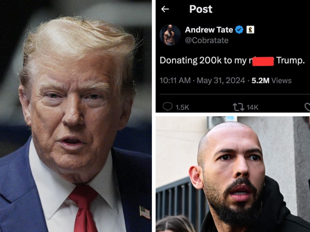 Controversial internet provocateur Andrew Tate has claimed he is sending Donald Trump $200,000 in a post on X that attracted thousands of comments.