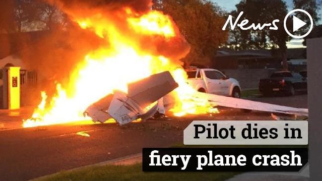 Pilot dies in fiery Melbourne plane crash