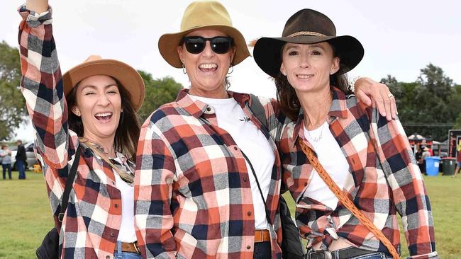 Courtney Rose, Mellisa Whittaker and Terese Pyn at Lighthouse Country Music Festival, Burnett Heads. Picture: Patrick Woods.