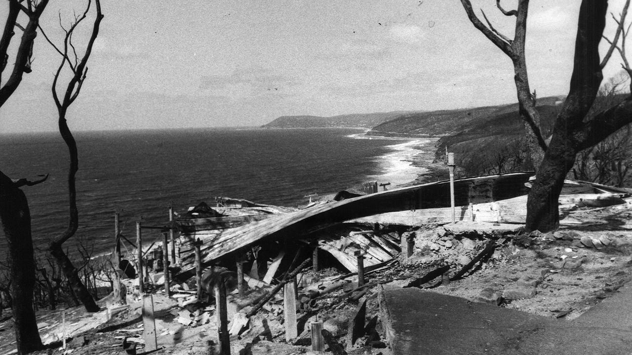 A spot on the Great Ocean Road, outside Lorne, where a house once had a spectaular view before the Ash Wednesday bushfires of Febriary 16, 1983.