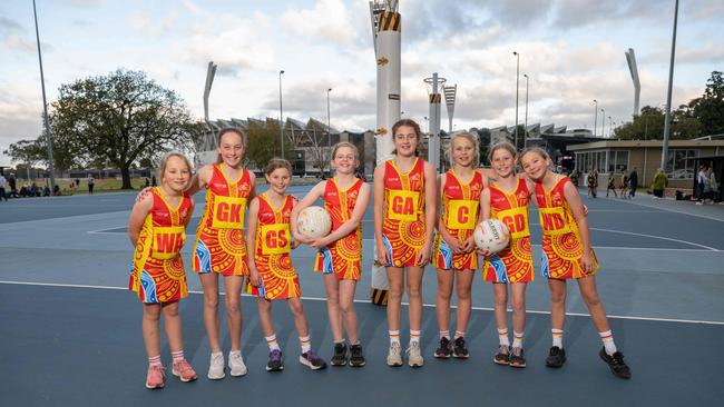 Surf Coast Suns Bremlea under-11 netball team.
