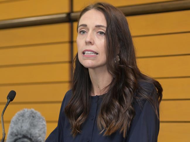 NAPIER, NEW ZEALAND - JANUARY 19: Prime Minister Jacinda Ardern announces her resignation at the War Memorial Centre on January 19, 2023 in Napier, New Zealand. (Photo by Kerry Marshall/Getty Images)