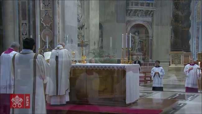 Pope Celebrates Easter Sunday Mass in Almost Empty St Peter's Basilica