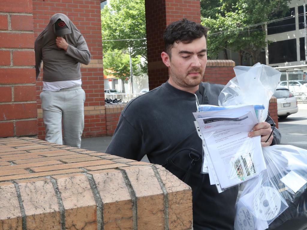 A bailed Eyal Yaffe was picked up from Metropolitan Remand Centre on Tuesday by his son, Ziv. Picture: David Crosling