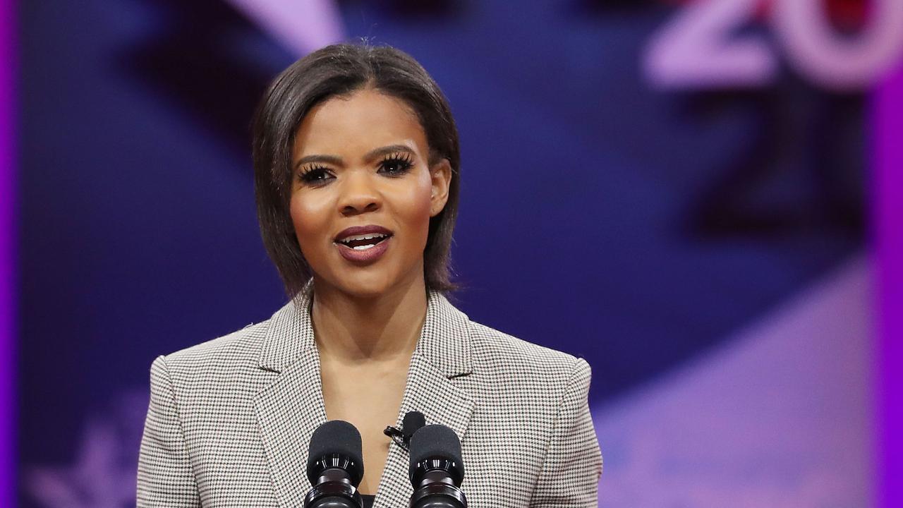 Commentator Candace Owens, who called for the US to invade Australia to free the country from tyranny, says Alec Baldwin shooting is “poetic justice”. Picture: AFP.