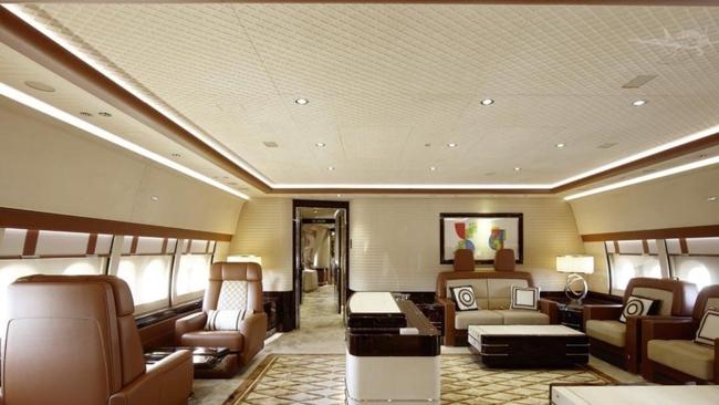 An AMAC Aerospace photo of the interior of Qatari Airways Boeing 747 which Donald Trump believes could be Air Force One.