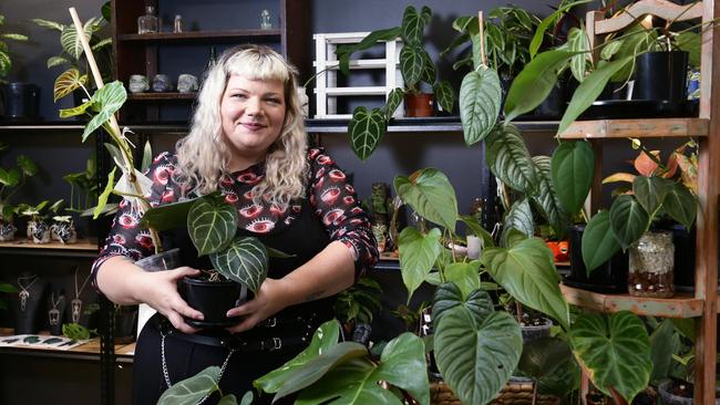 Jenna Minchin has opened The Secret Jungle, an indoor plant shop on Lake Street specialising in rare and exotic plants. Picture: Brendan Radke