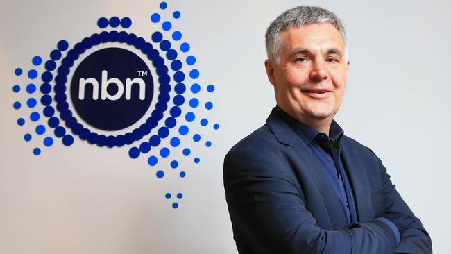 06/08/19 Stephen Rue is the CEO of NBN, pictured in their Melbourne HQ. Aaron Francis/The Australian