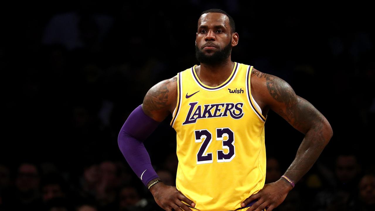 (FILES) In this file photo taken on December 17, 2018 LeBron James #23 of the Los Angeles Lakers looks on against the Brooklyn Nets during their game at the Barclays Center in New York City. - The LeBron James-led Los Angeles Lakers are set to play NBA pre-season games in China next October, facing the Brooklyn Nets in Shanghai and Shenzhen, the league announced January 7, 2019. The 13th edition of NBA China Games will mark the 27th and 28th league contests in the nation since 2004, with the Lakers and Nets meeting October 10 at Shanghai and October 12 at Shenzhen. (Photo by AL BELLO / GETTY IMAGES NORTH AMERICA / AFP)