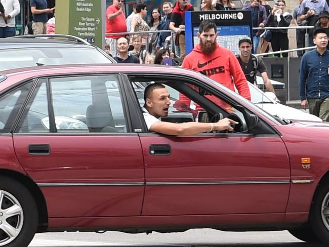 The two cousins tried to stop Dimitrious Gargasoulas at Flinders St Station. Picture: Tony Gough