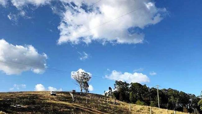 DAMAGED: The area damaged by the fire in Bonalbo. Picture: Snr Con David Henderson Facabook