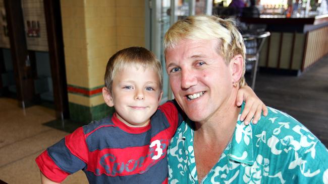 Alex, 6, with dad Phil Wetton in January, 2005.