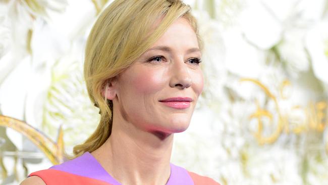 Cate Blanchett walks the blue carpet at the premiere for Cinderella.Photo Jeremy Piper