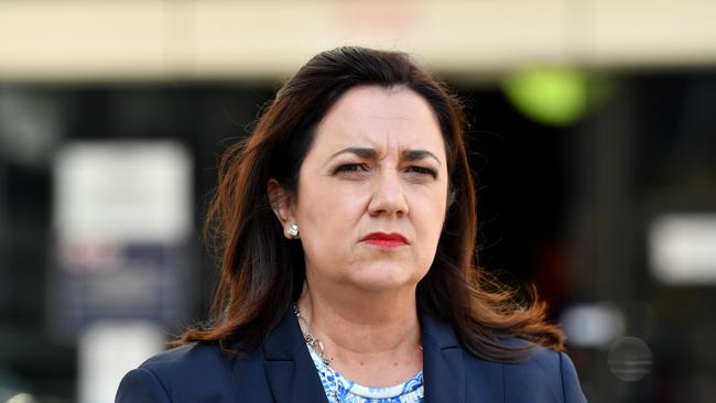 Queensland Premier Annastacia Palaszczuk responds to the media after the release of the Crime and Corruption Commission's (CCC) Operation Belcarra report on October 4, 2017. Picture: AAP/Darren England.