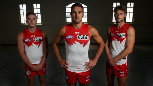 Luke Parker, Josh Kennedy and Dane Rampe will captain Sydney. 