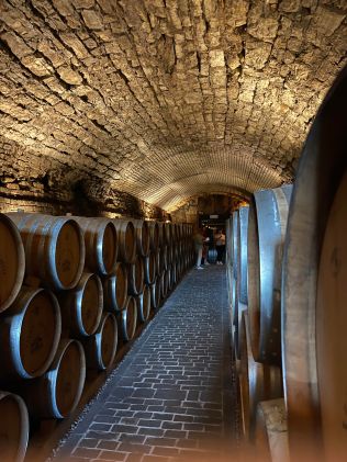 Visit the underground cellar at Villa Sandi on the Prosecco wine trail. Picture: Des Houghton