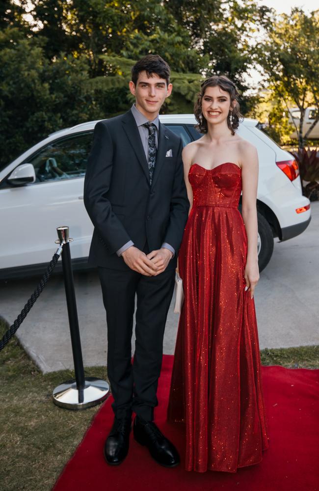 Marce and Jemma at the Glasshouse Christian College formal. Picture: Jordan Bull of JBull Photography