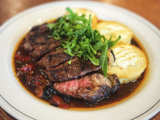 Steak and veg are hard to pass up at the Kyneton Hotel.