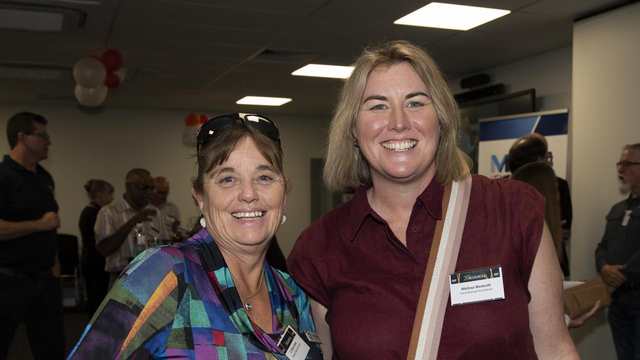 Alison Jones and Melissa Westcott at the Resource Industry Network's 20th Anniversary Celebration. Picture: Michaela Harlow