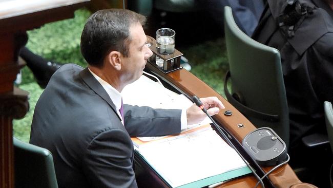 Victorian parliament was due to sit on Tuesday for the first time since June, but it has been postponed by Speaker Colin Brooks. Picture: Nicole Garmston