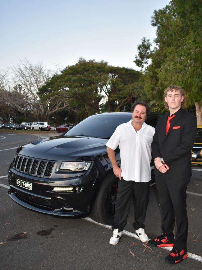 Adam Walpole and Seth Wilson at Mirani State High School formal at Ocean International on September 8, 2023. Photo: Zoe Devenport