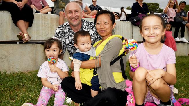 Jeff and Ruby Aurisch and their children Emma, Able and Sarah. Heritage Bank Toowoomba Royal Show. Saturday March 26, 2022