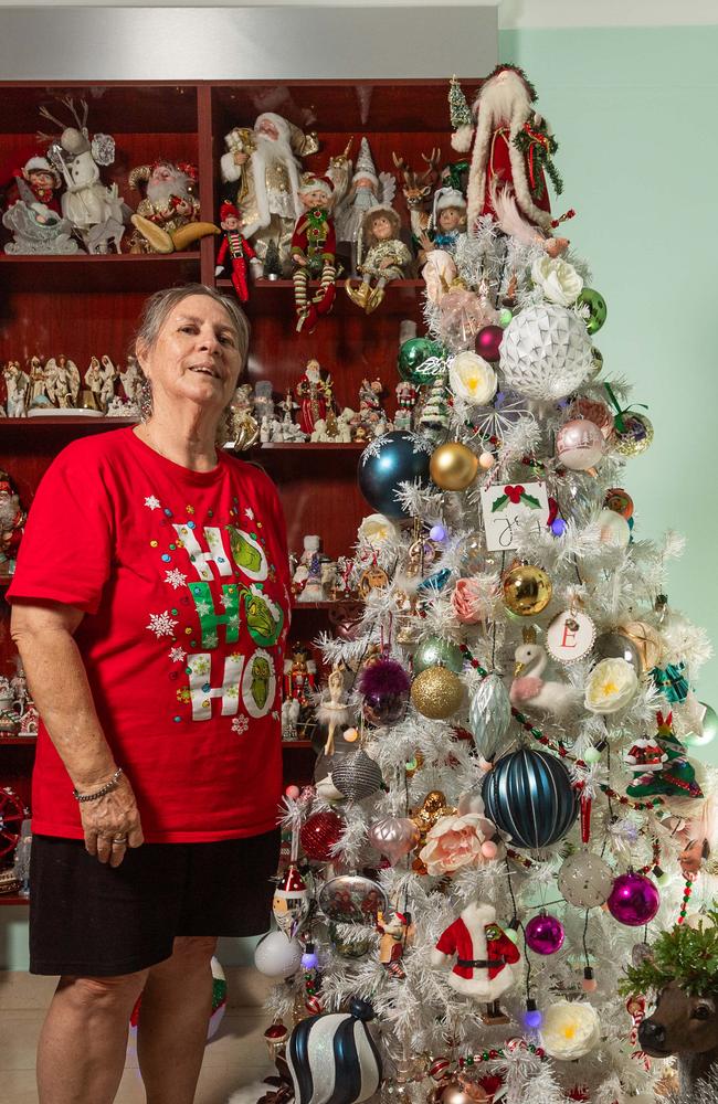 Julie McCourt is in the running for the NT's Biggest Christmas Fan 2023. Picture: Pema Tamang Pakhrin