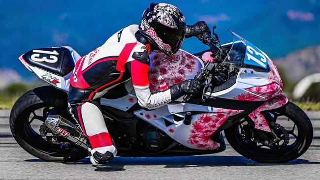 Townsville mother-of-three Genaffer Zahra had a fantastic rookie season with the Road Racing Association of Townsville (RRAT) in 2023. Picture: Coolview00 Facebook page