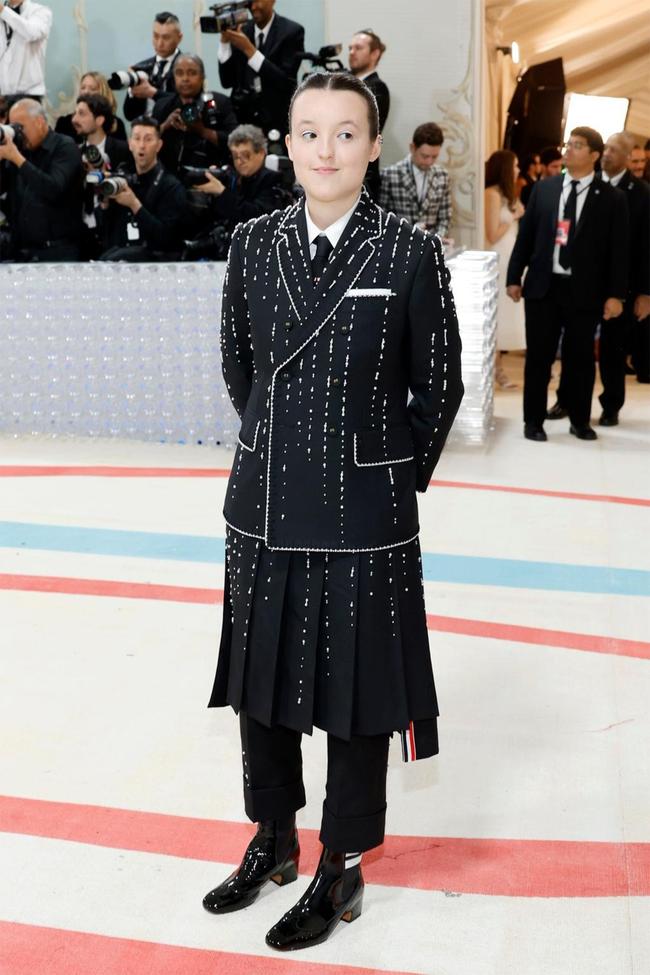 Bella Ramsey wears Thom Browne at the 2023 Met Gala.