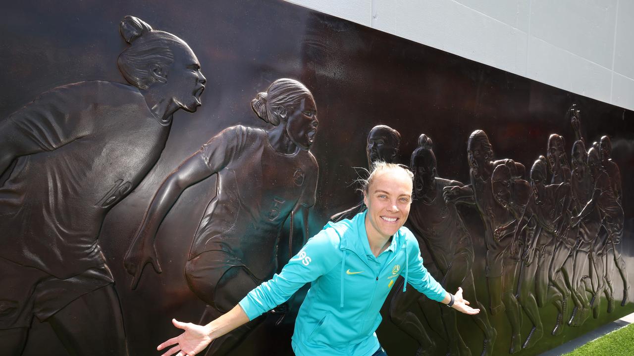 Matilda Tameka Yallop, who is part of the mural, was also at Suncorp Stadium.