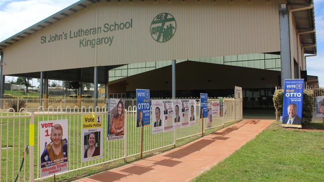 St John's Lutheran School at Kingaroy was pretty quiet this morning on election day for 2020. Photo: Laura Blackmore