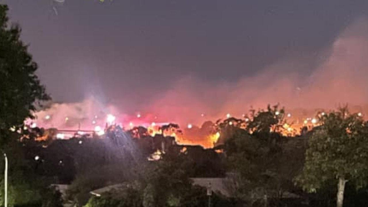 Toowoomba fire. Picture: Social media / Leisa Manteit