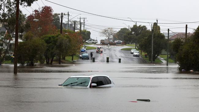 Floodwaters are seen in and around Taree on the mid-north coast of NSW as torrential rain inundates the region.Picture: NewsWire / Scott Calvin