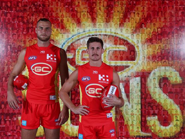 Suns co-captains Jarrod Witts and David Swallow. Picture: Chris Hyde/Getty Images