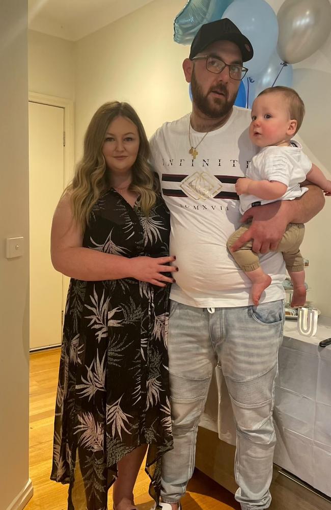 Wife Ashlee Bruce said it “broke” her heart to see her husband Sava Foniadakis struggle to parent their three-year-old son. Picture: Supplied.