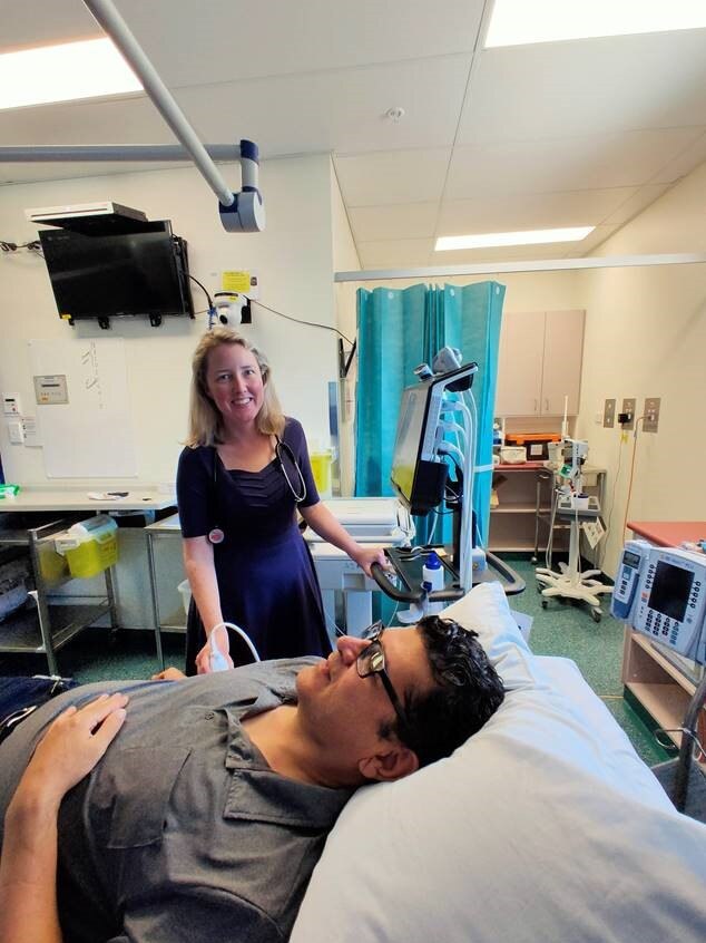 Dr Emily Moody uses the new ultrasound facility to treat patients at Laidley Hospital. Copyright: West Moreton Health.