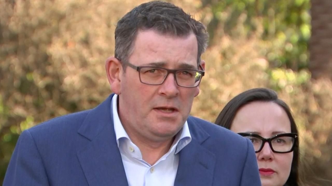 Daniel Andrews makes the announcement on Tuesday morning. Picture: Today/Channel 9