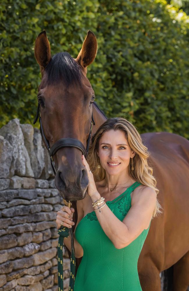 Elsa Pataky with Pinch Me at Aston Farm in Tetbury, UK. Picture: Hollie Adams