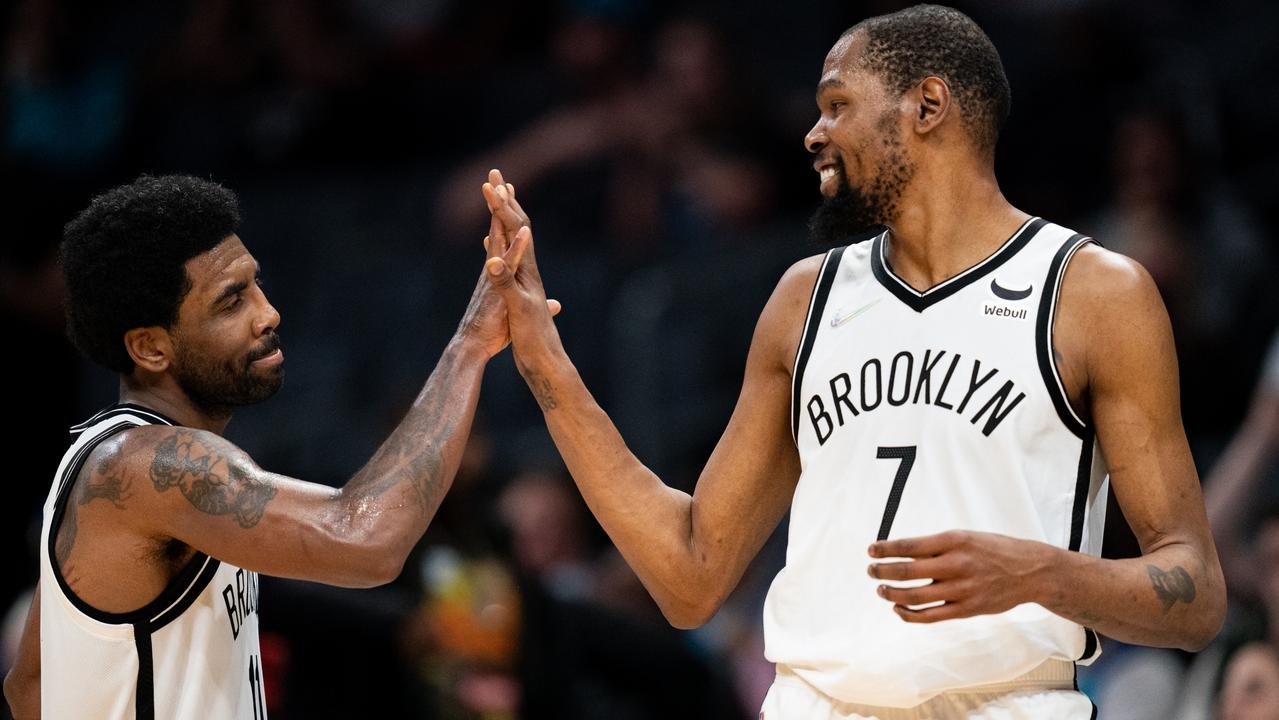 Kyrie Irving and Kevin Durant are hoping to spark the Nets. Picture: Jacob Kupferman/Getty Images