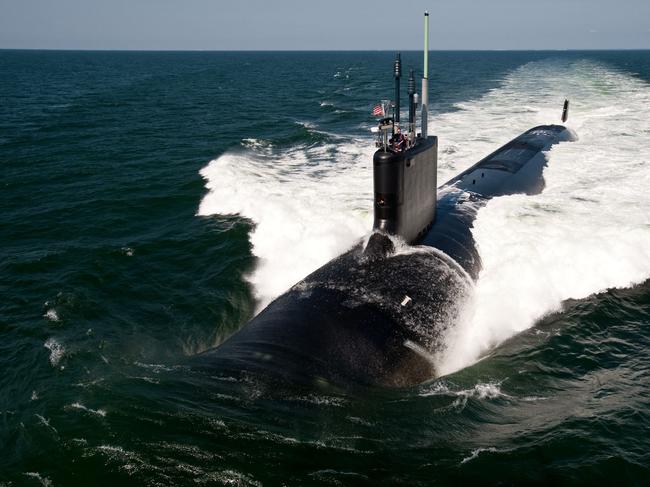 Images released as part of the AUKUS press release. 110630-N-ZZ999-002ATLANTIC OCEAN (June 30:: 2011) The Virginia-class attack submarine USS California (SSN 781) underway during sea trials. (U.S. Navy photo by Chris Oxley/Released)