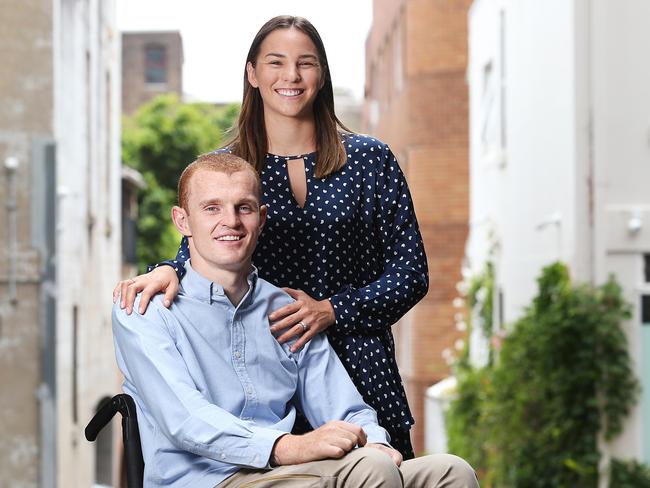 Alex and Teigan McKinnon, after announcing he will be on the corporate speaking circuit.