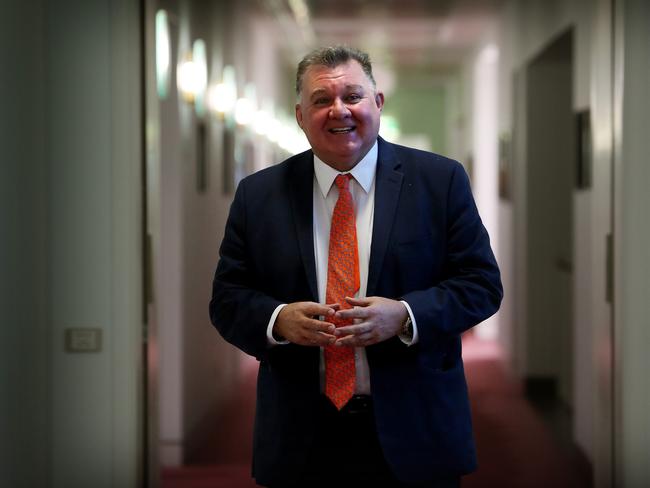 Craig Kelly at Parliament House in Canberra today. Picture Kym Smith