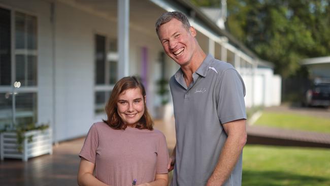 Lavender Co guest Georgia Kase (aged 18) with founder Michael Burke. Picture – contributed.